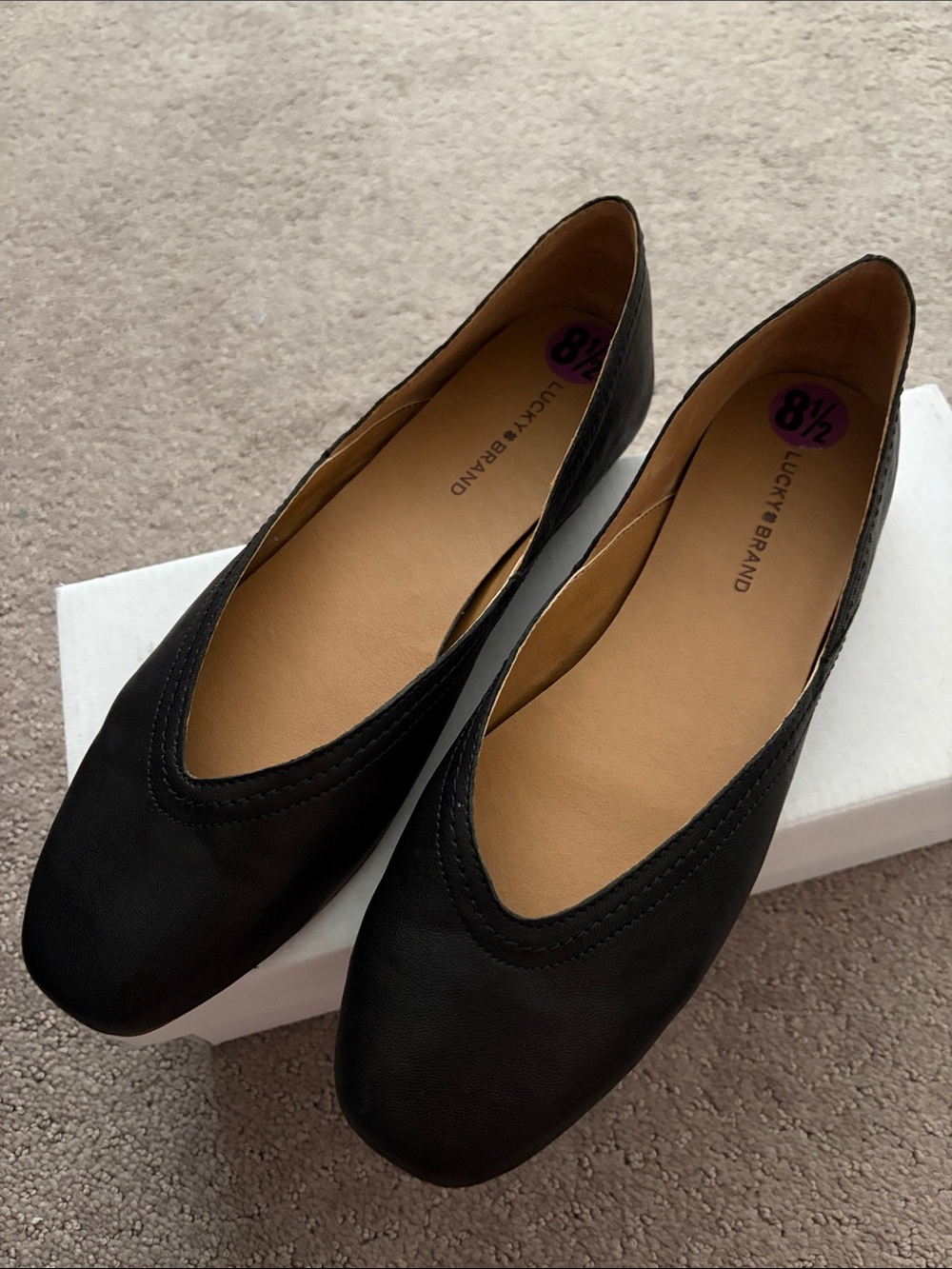 Lucky Brand Black Slip-On Ballet Flats